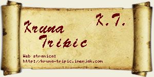 Kruna Tripić vizit kartica